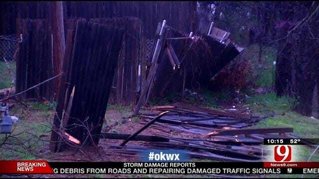 Storm Damage Near Rockwell Ave. In NW OKC