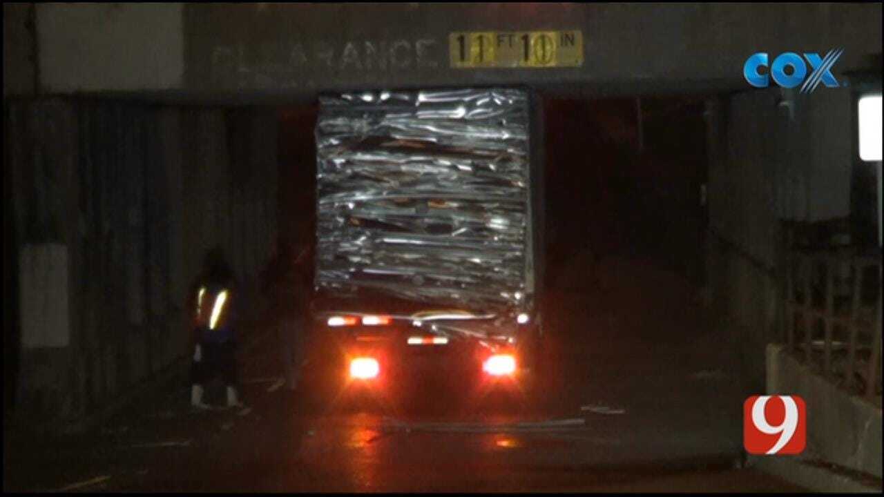 Crews Respond To Truck Stuck Under Bridge Near Midtown