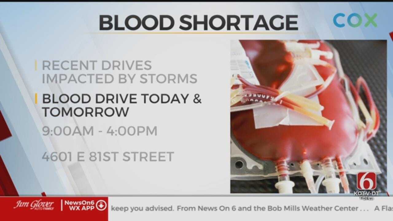 Blood Shortage After Weather Impacts Blood Drives