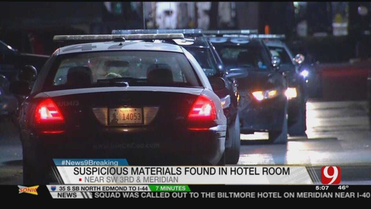 OKC Police Investigate Suspicious Material Inside Motel Room