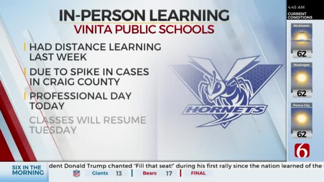 Vinita Public Schools to Return to In-Person Learning