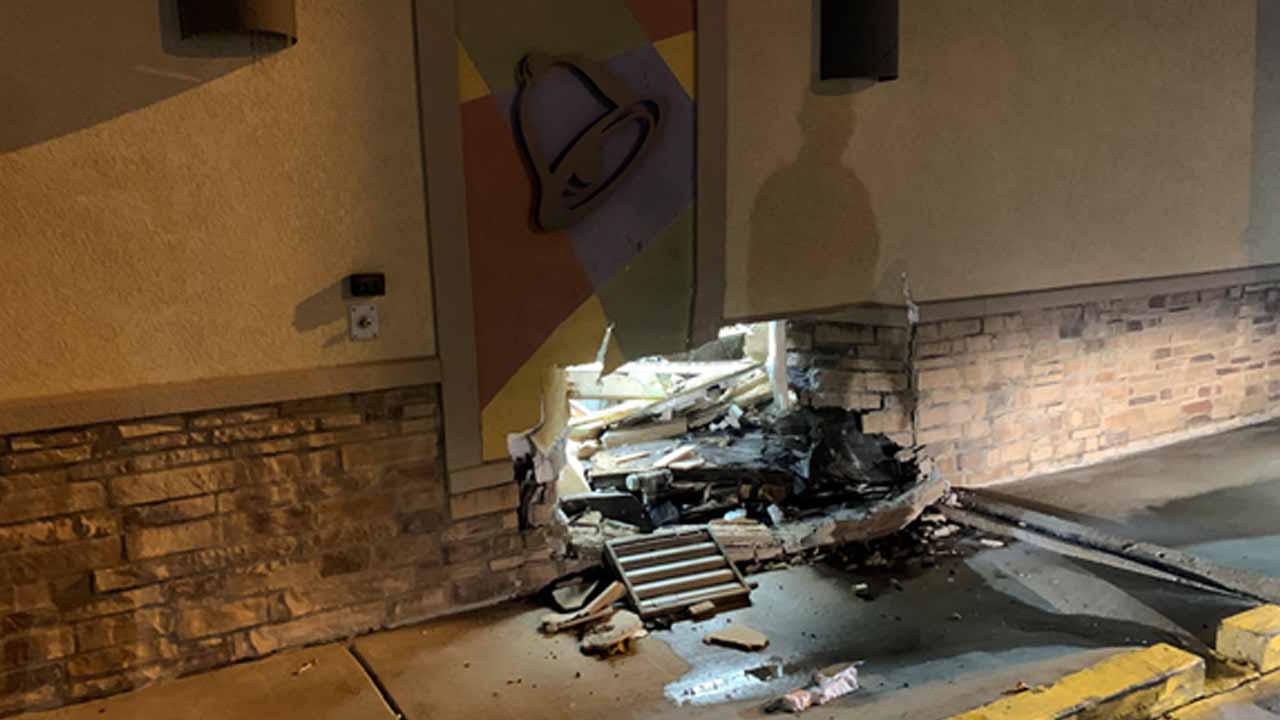 Police Search For Driver Who Crashed Into Taco Bell