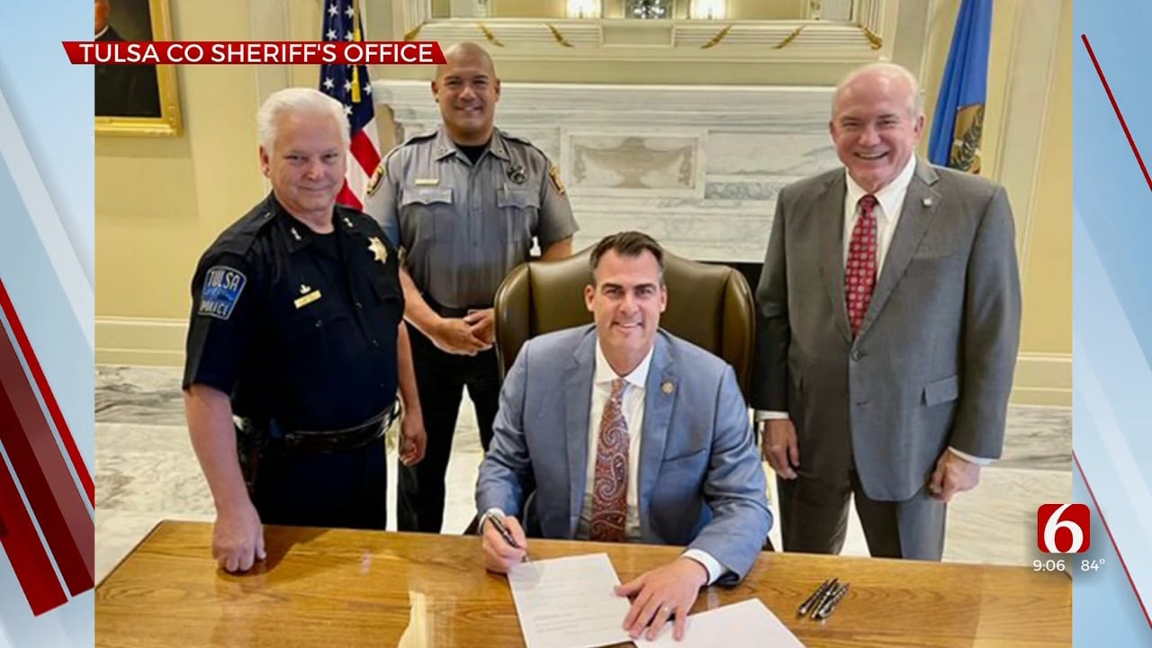 Gov. Stitt Signs Law Banning Video Release Of Officer Deaths In Line Of Duty