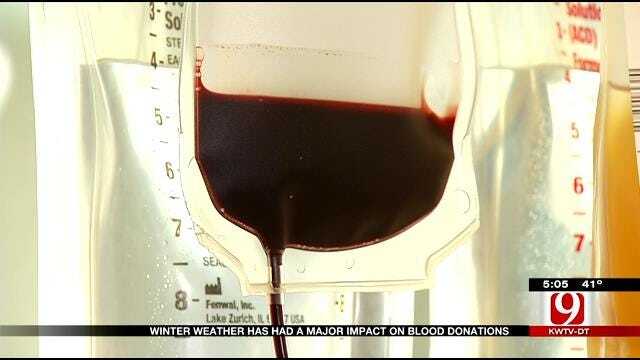 Winter Weather Causes Major Decline In Blood Donations
