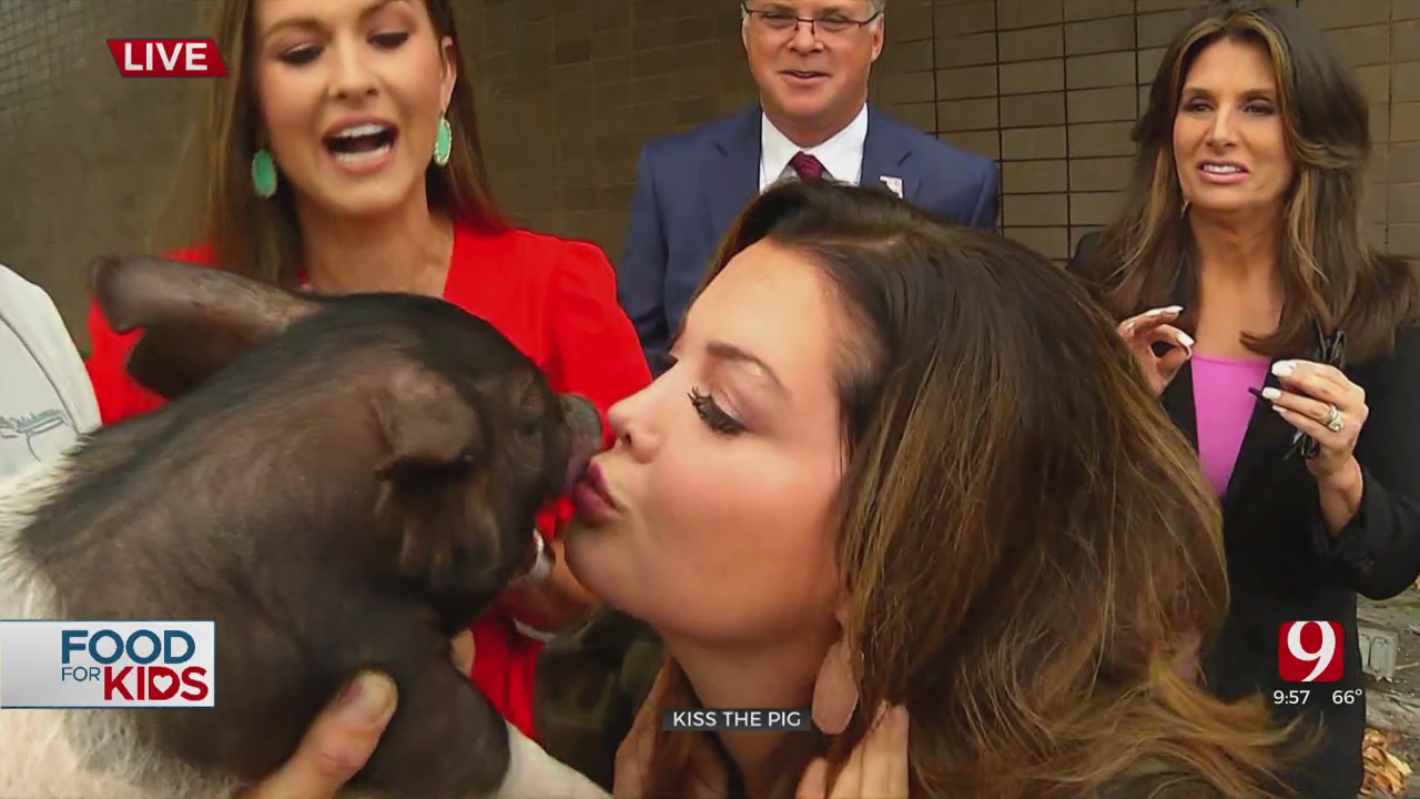 Kiss The Pig: The News 9 This Morning Team Puckers Up!