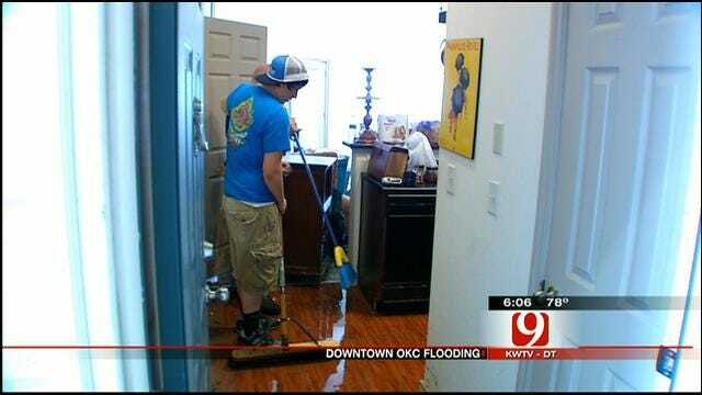 Flooding Damages Businesses, Homes In Downtown OKC