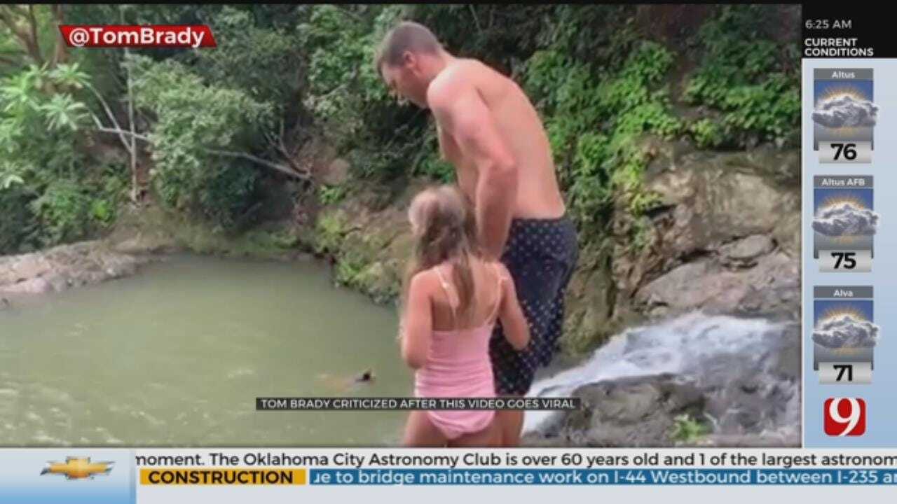 Tom Brady Faces Backlash For Cliff Diving With His Young Daughter In Viral Video