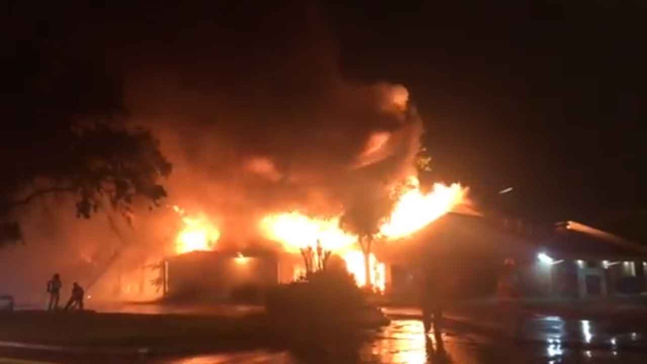 Firefighters Battle Large Fire At OU Fraternity House