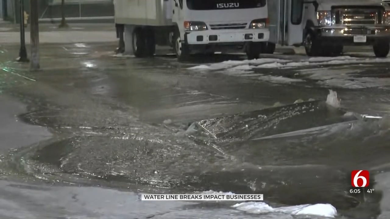 Businesses Respond To Water Line Breaks After Freezing Temperatures