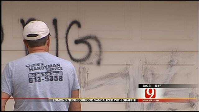Vandals Spray Paint Homes In Edmond Neighborhood