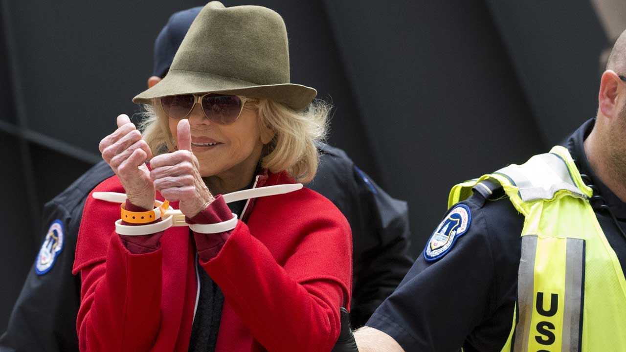 WATCH: Jane Fonda Arrested Again With Celebrity Friends During Weekly Climate Change Protest