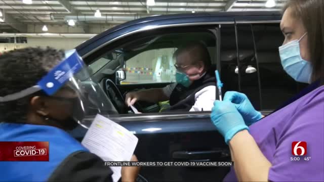 Hundreds Of Tulsa Healthcare Workers Receive COVID-19 Vaccine 