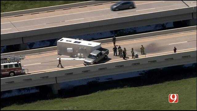 WEB EXTRA: Rollover Wreck On Kilpatrick Turnpike In NW OKC