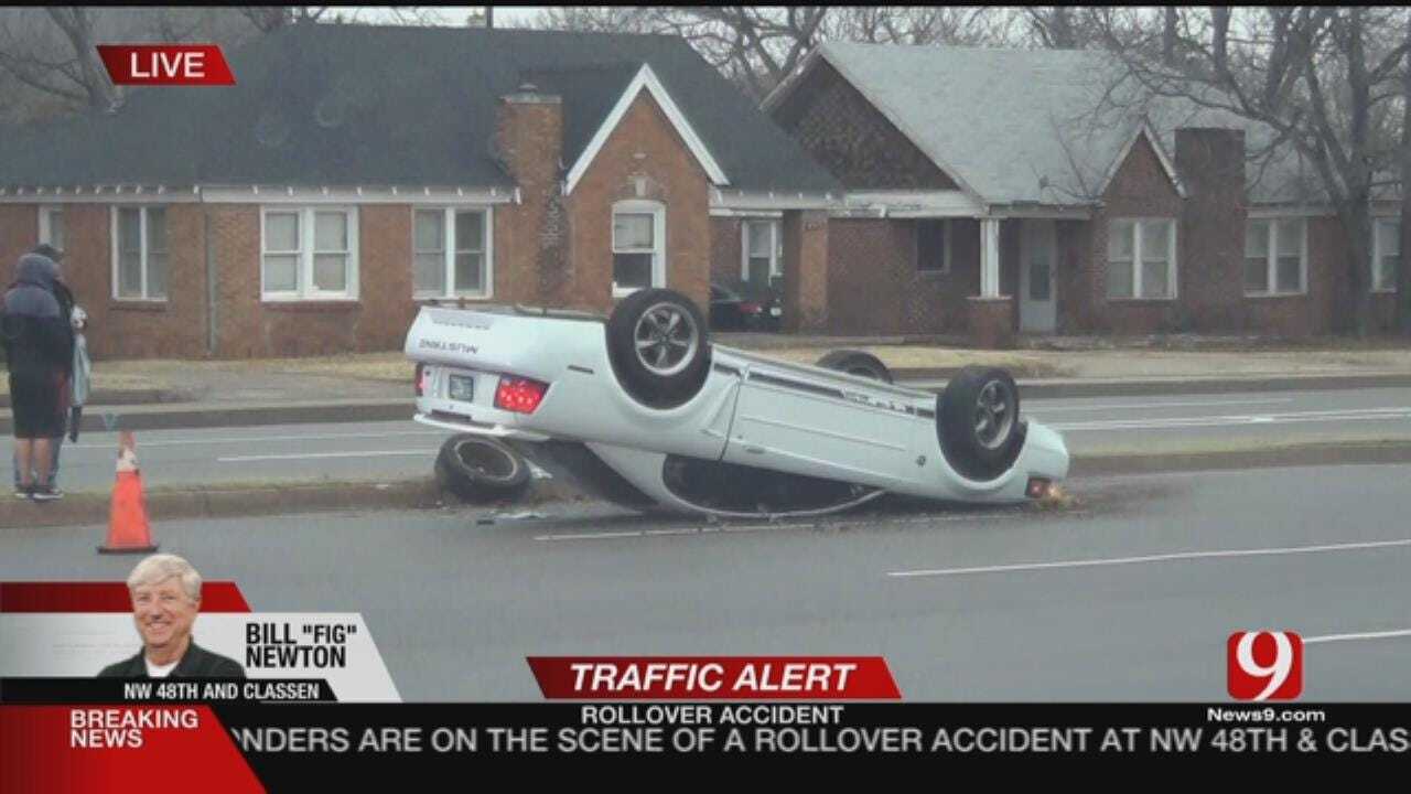 Traffic Alert: Crews Working Rollover Accident In NW OKC
