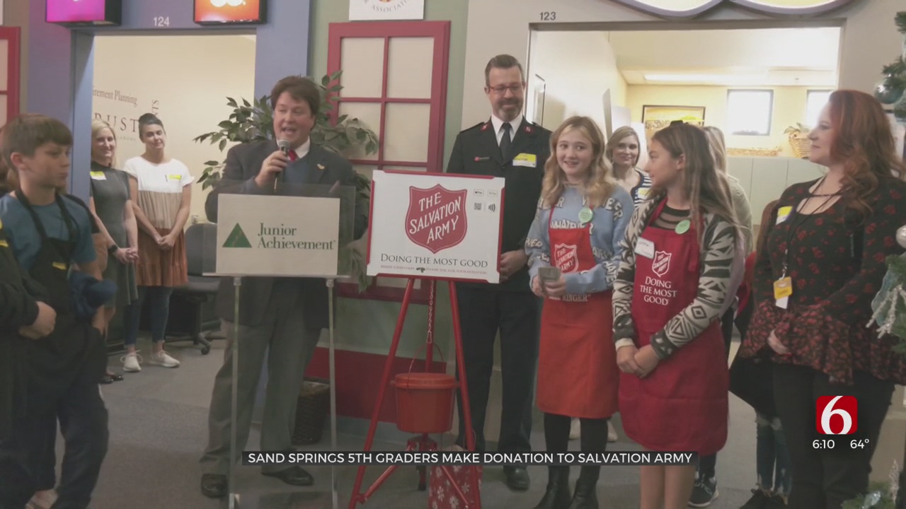 Sand Springs 5th Graders Make Donation To Salvation Army Using Hard Earned Money
