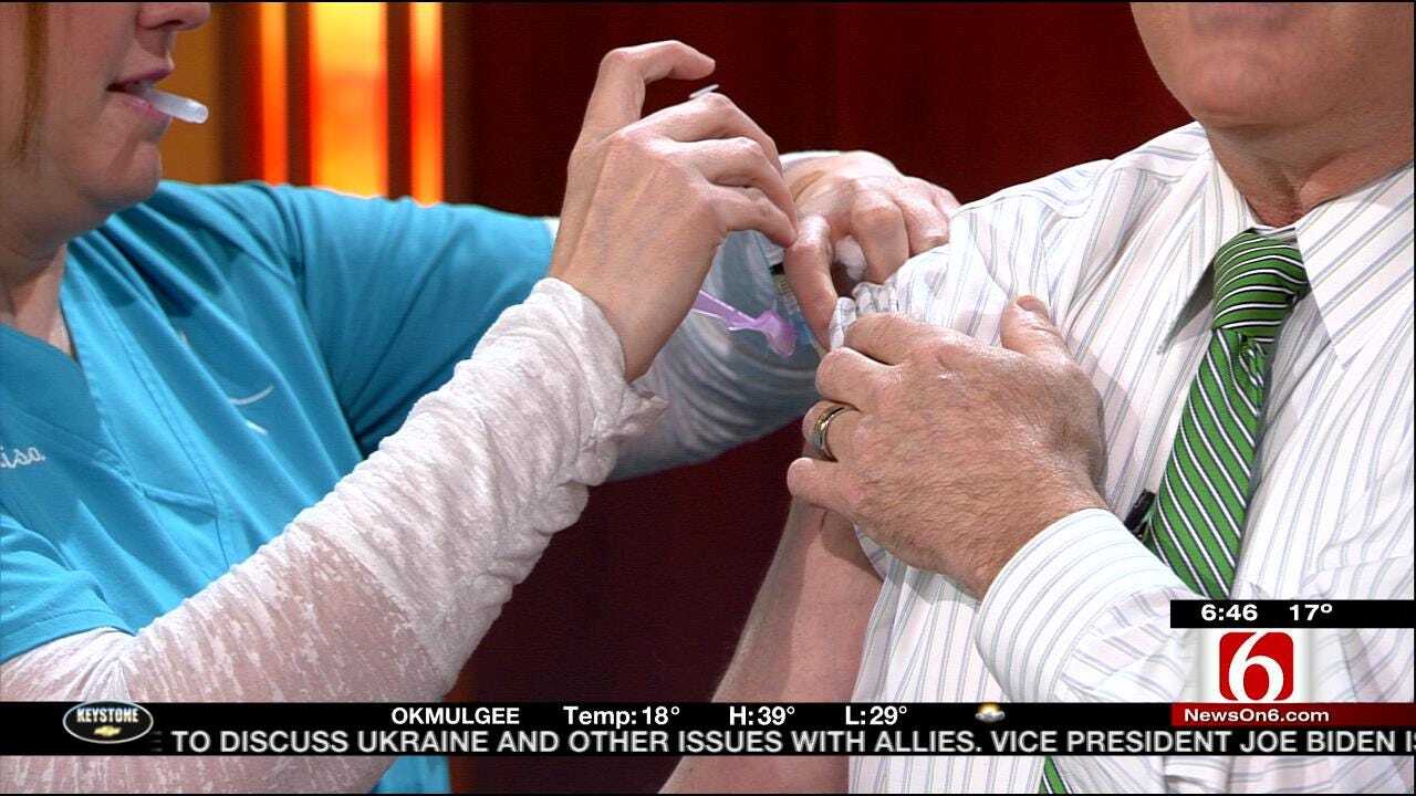 6 In The Morning's Rich Lenz Gets Measles Vaccine Shot