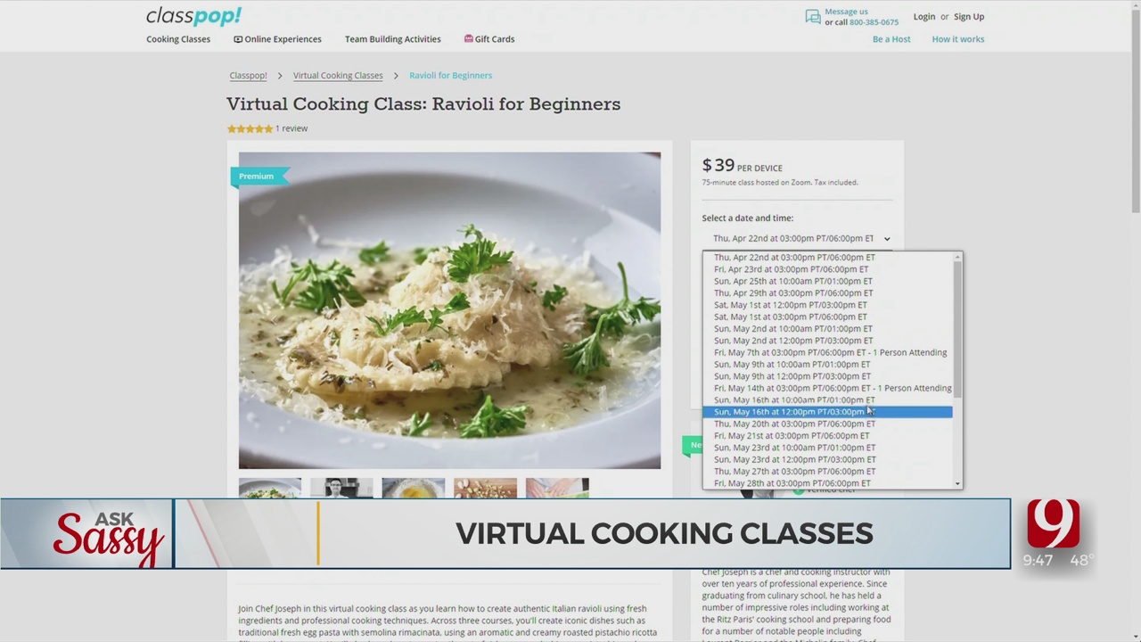 Ask Sassy: Virtual Cooking Classes 
