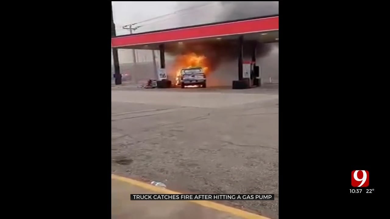 Fire Crews Respond To South OKC Gas Station Fire