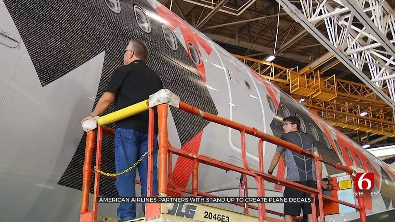 American Airlines 'Stand Up To Cancer Plane' Finished In Tulsa