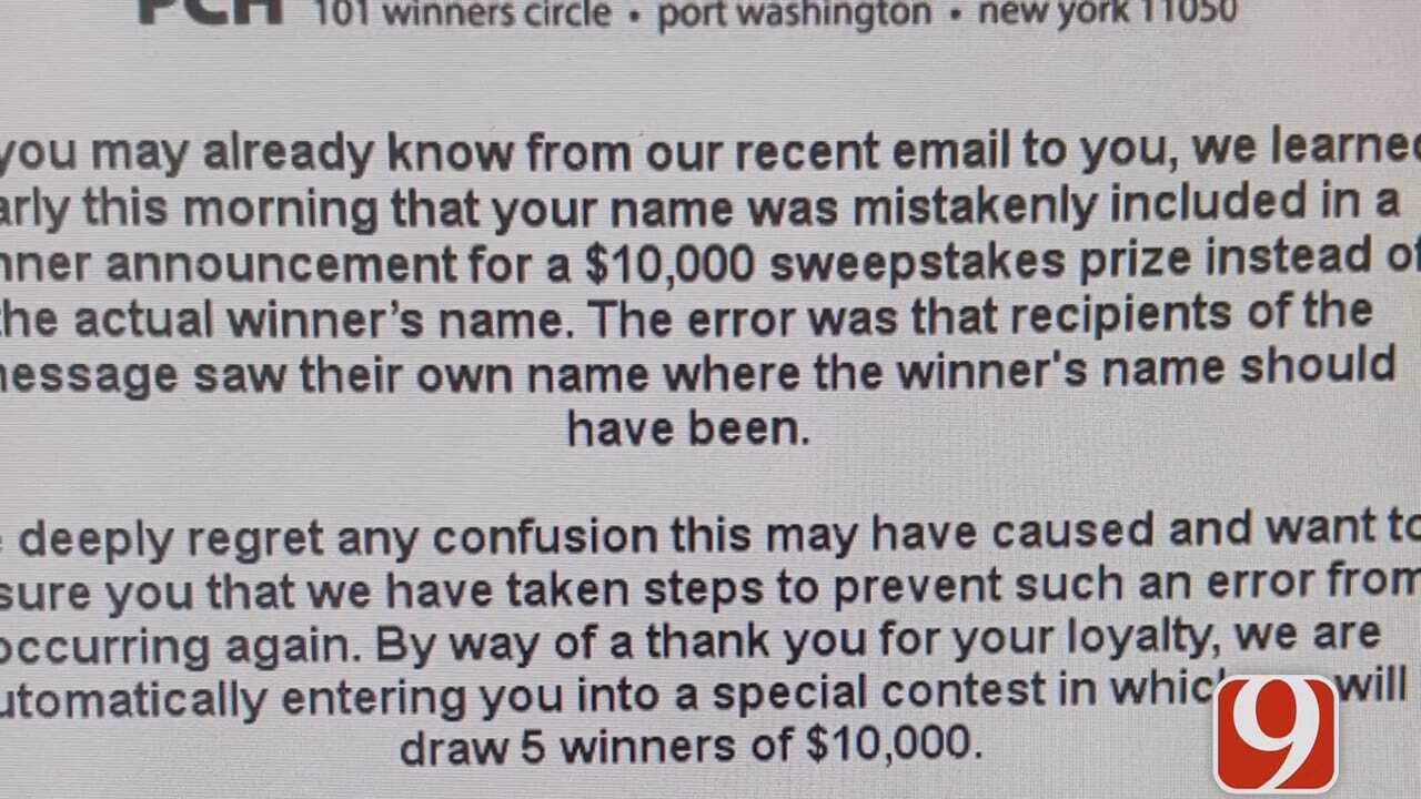 WEB EXTRA: Publishers Clearing House Says It Mistakenly Sent Oklahomans Winning Emails