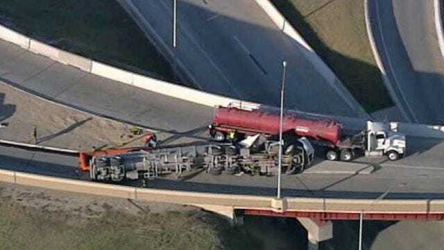 WEB EXTRA: Video From SkyNews6 Of The Tanker Spill On Tulsa's IDL
