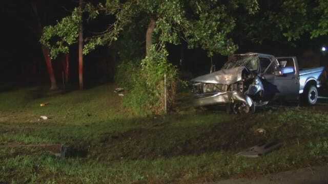 WEB EXTRA: Video From Scene Of West Tulsa Pickup Crash