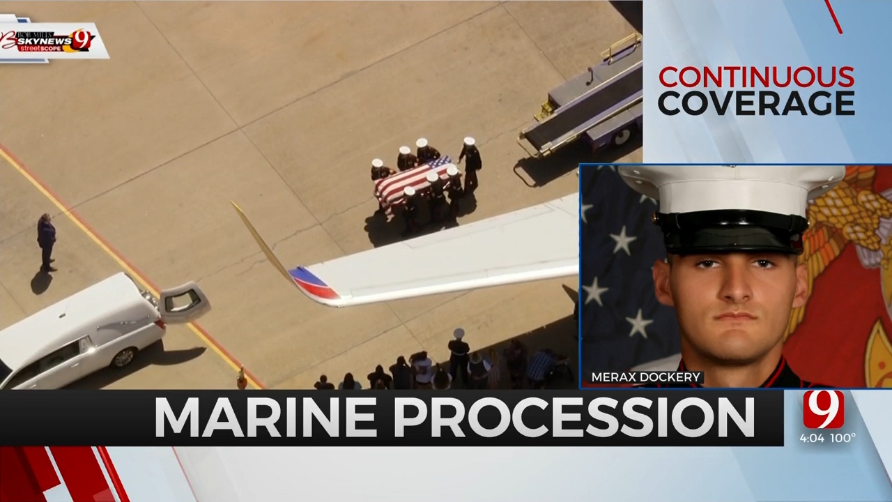 Procession Held For Oklahoma Marine Found Dead At North Carolina Gas Station