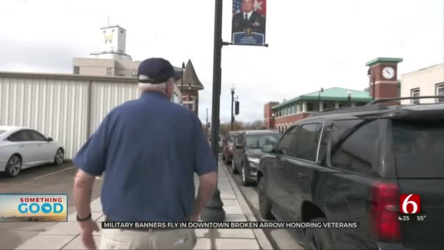 Military Banners Fly In Downtown Broken Arrow Honoring Veterans 
