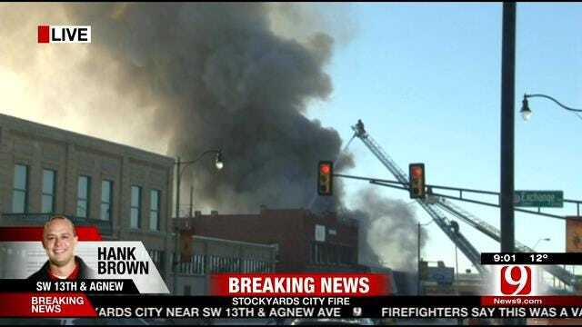 News 9 Storm Tracker Hank Brown Reports On Stockyard City Fire