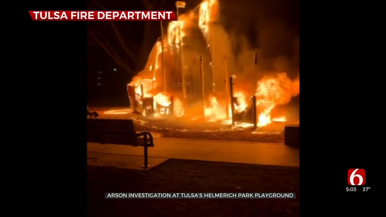 Playground At Helmerich Park Destroyed By Fire, TFD Investigating
