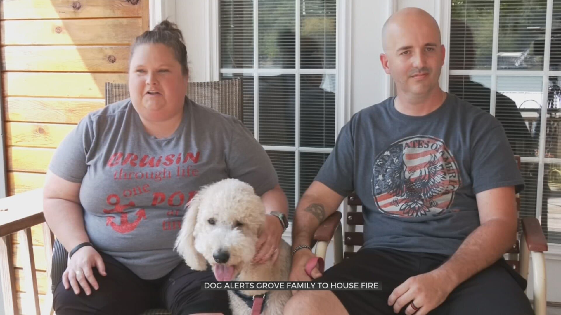 Grove Firefighter Responds To Own House Fire After Dog Alerts Family Inside 
