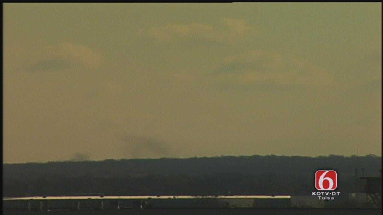 WEB EXTRA: Traffic Cam View Of Fire At Port Of Catoosa Early Sunday