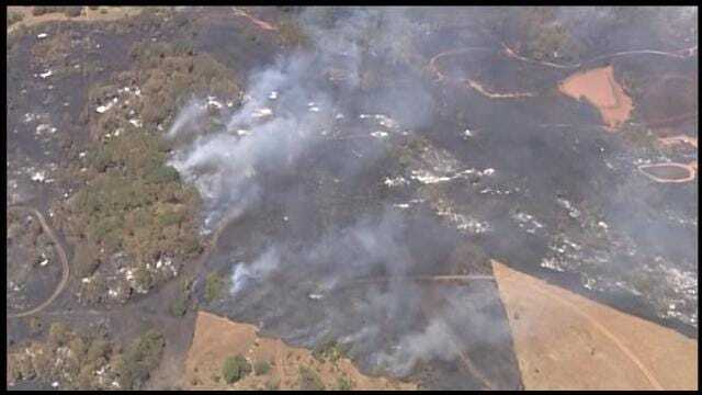 WEB EXTRA: SkyNews9 Flies Over Lincoln County Wildfire