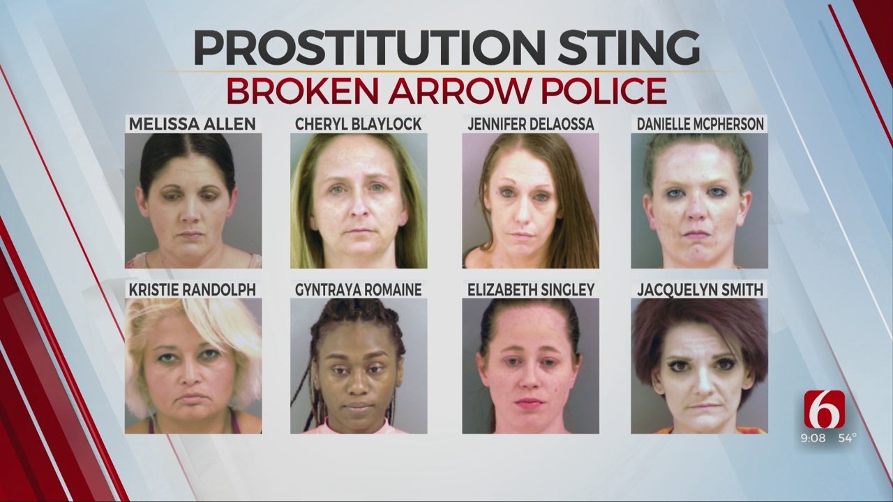 8 Women Arrested In Broken Arrow Prostitution Sting 