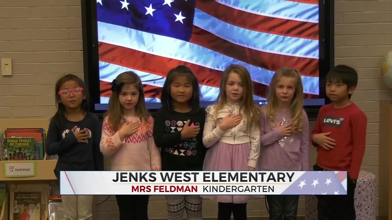 Daily Pledge: Mrs. Feldman's Class From Jenks West Elementary