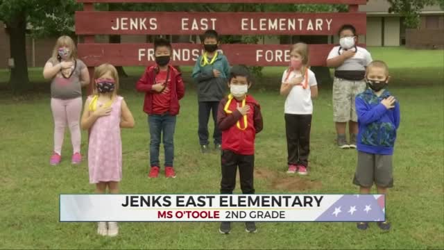 Daily Pledge: Ms. O'Toole's 2nd Grade Class From Jenks East Elementary 