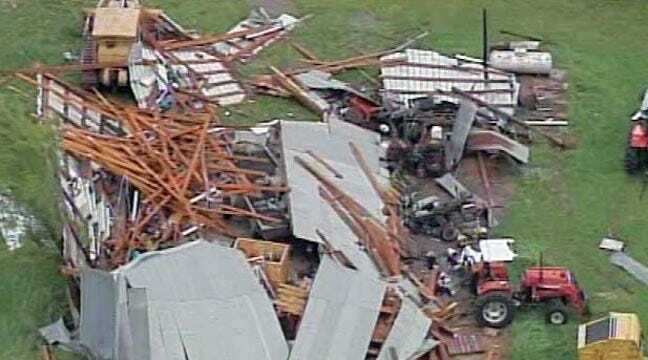 WEB EXTRA: SkyNews 6 Flies Over Tahlequah-Area Tornado Damage