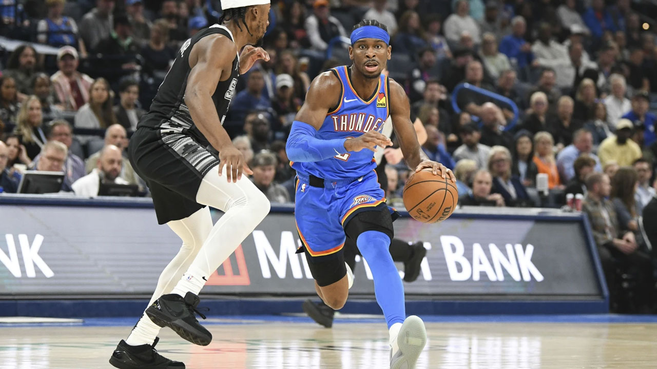 Gilgeous-Alexander Scores 26 As Thunder Roll Past Wembanyama-less Spurs, 127-89