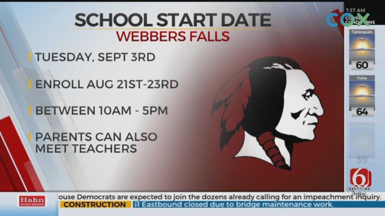 Webbers Falls Sets School Start Date Following Flooding