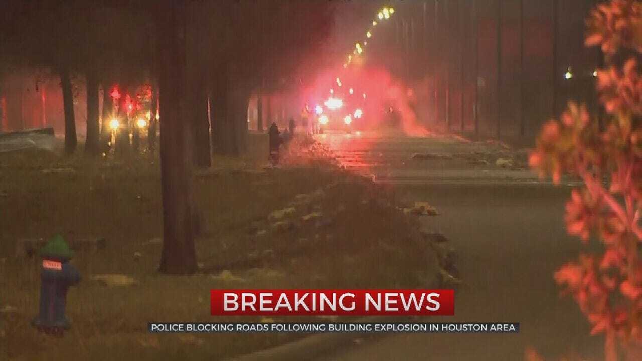 Houston Police Block Streets After Reported Building Explosion