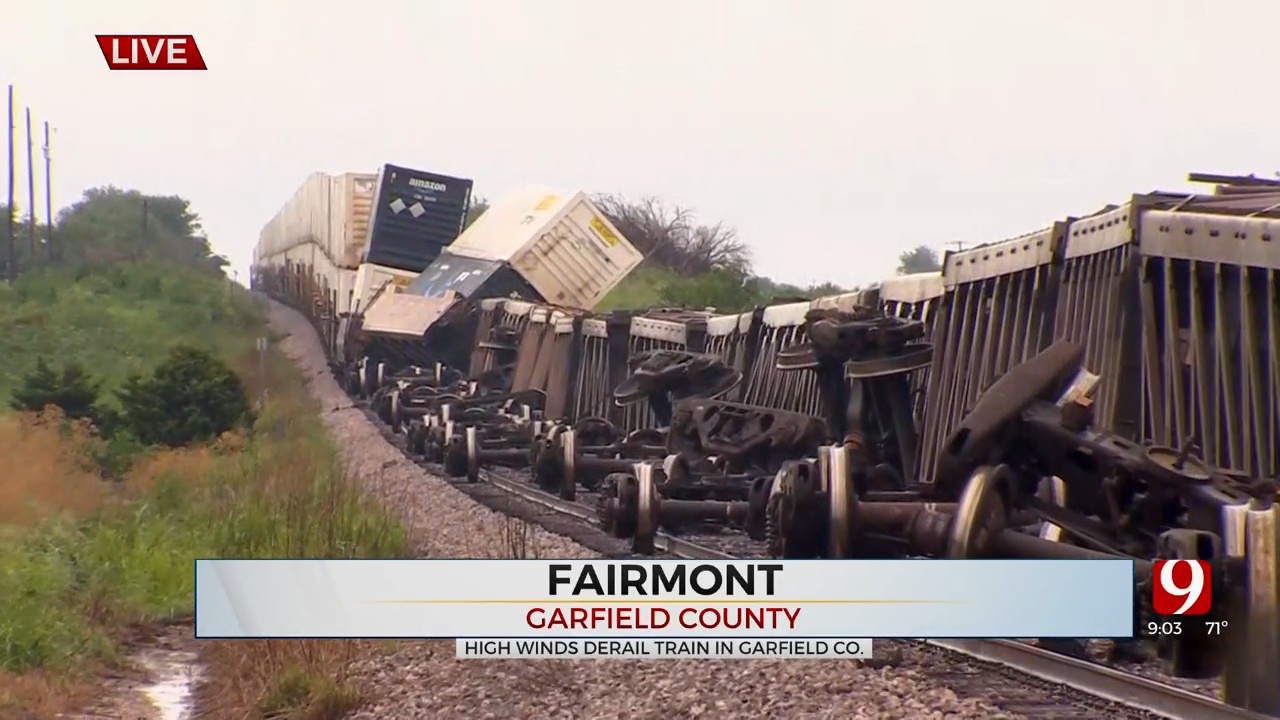 High Winds Cause Train To Derail In Garfield County