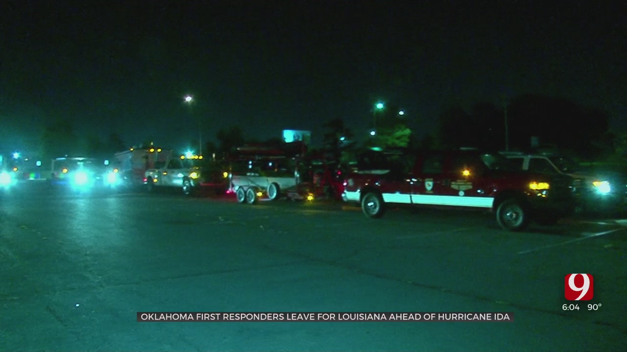 Oklahoma First Responders Leave For Louisiana Ahead Of Hurricane Ida