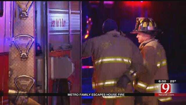 Metro Family Escapes House Fire