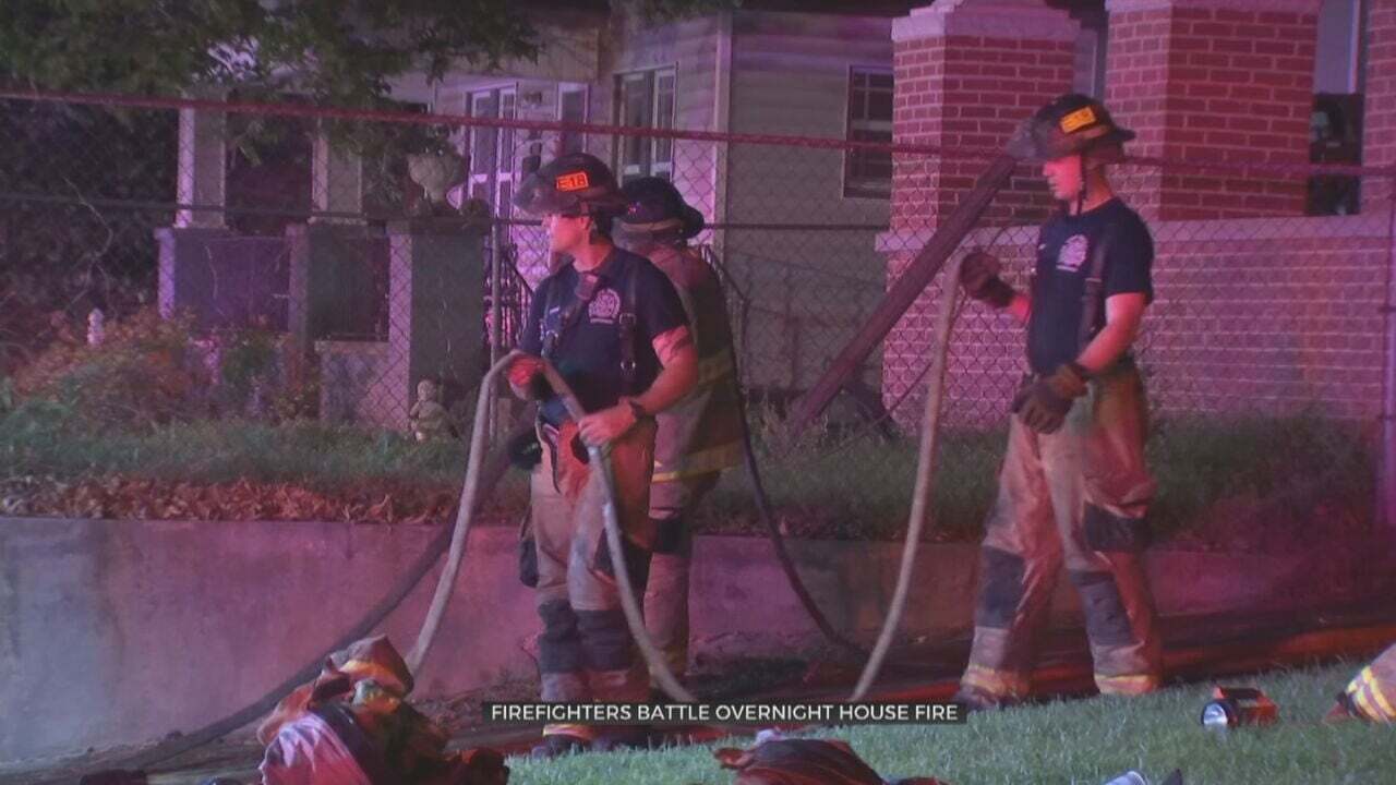 Tulsa Firefighters Battle Overnight Fire At Vacant Home 