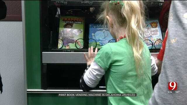 Oklahoma's First Book Vending Machine Unveiled In Edmond