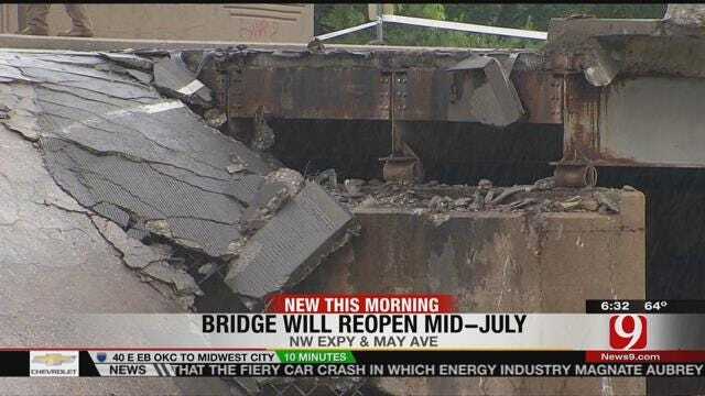 Reports: May Ave. Bridge Over NW Expressway To Reopen By Mid-July