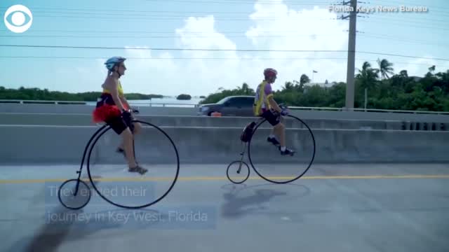 WATCH: Father, Daughter Ride Antique Bikes Through US