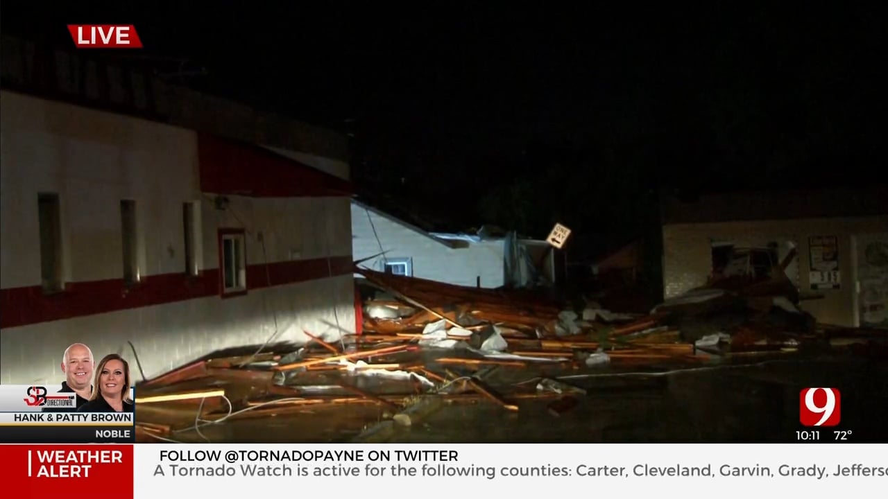 Businesses, Homes Sustain Damage In Noble Following Tornado