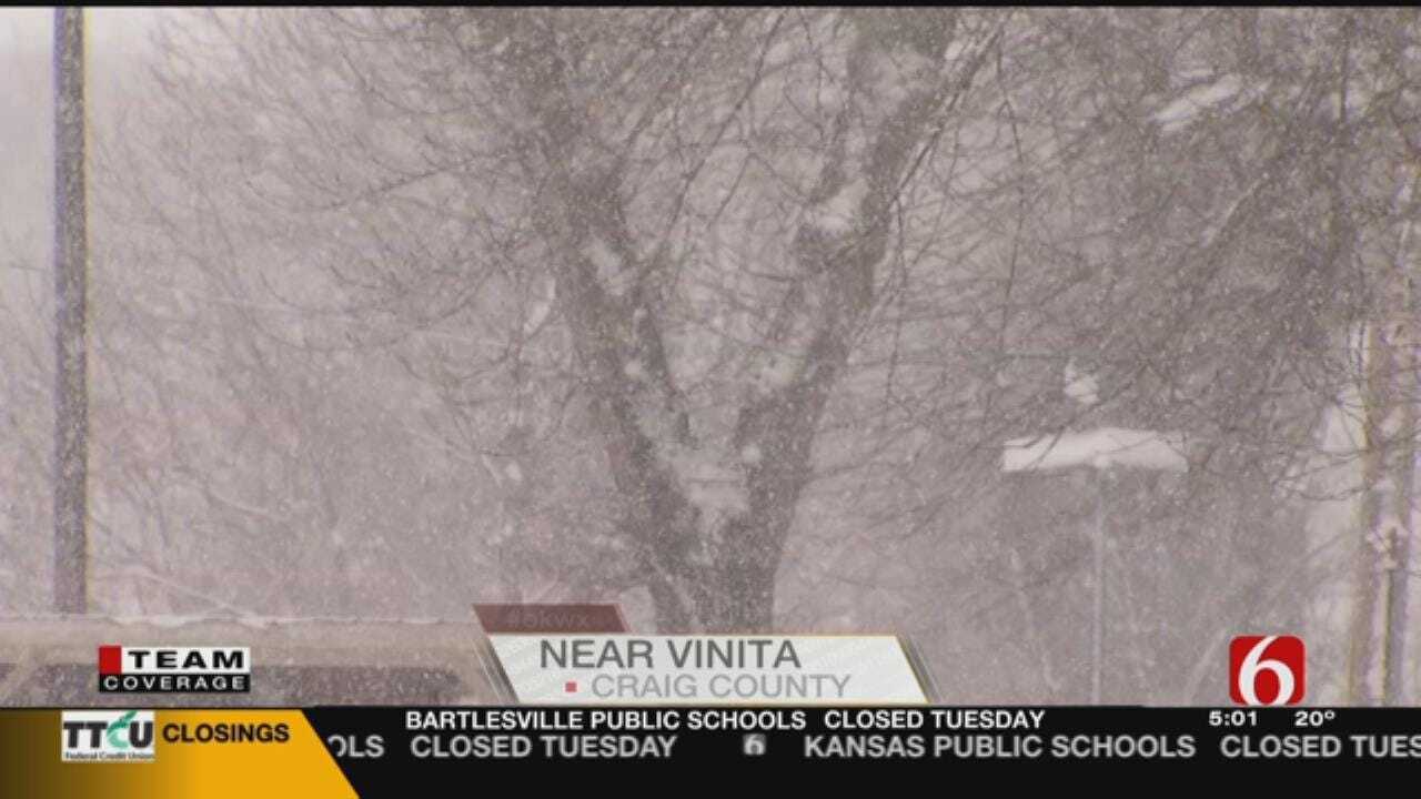 WATCH: Snow Blankets Vinita