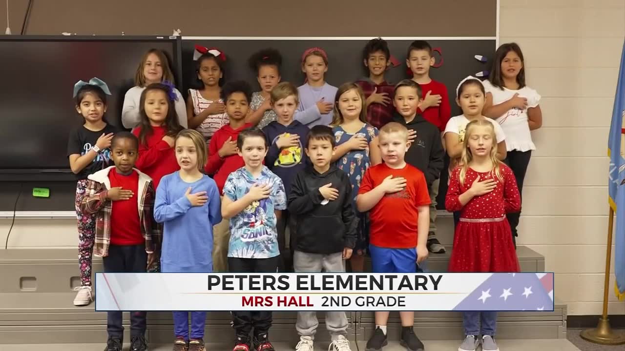 Daily Pledge: 2nd-Grade Students From Peters Elementary